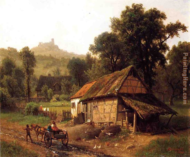 In The Foothills painting - Albert Bierstadt In The Foothills art painting